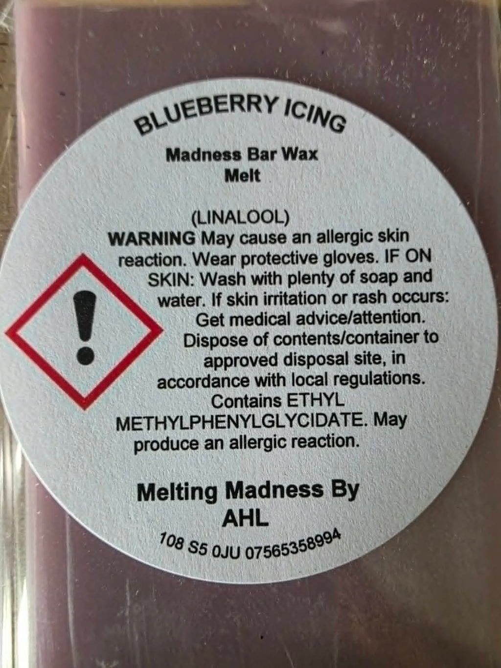 Blueberry Icing Madness Bar