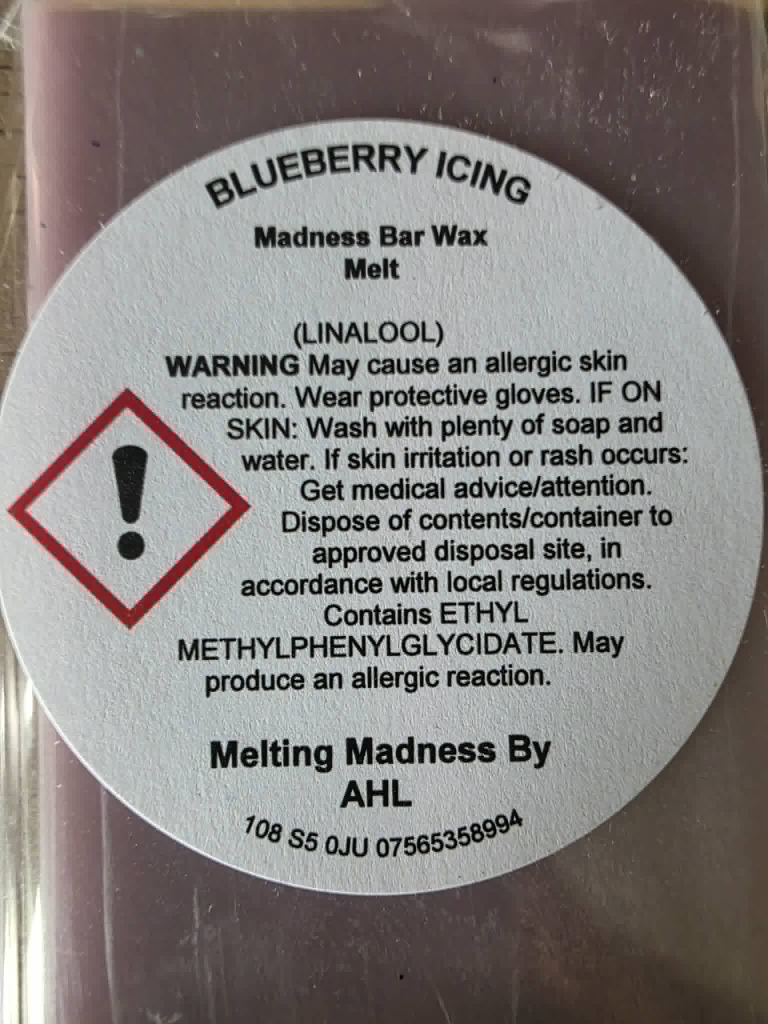 Blueberry Icing Madness Bar