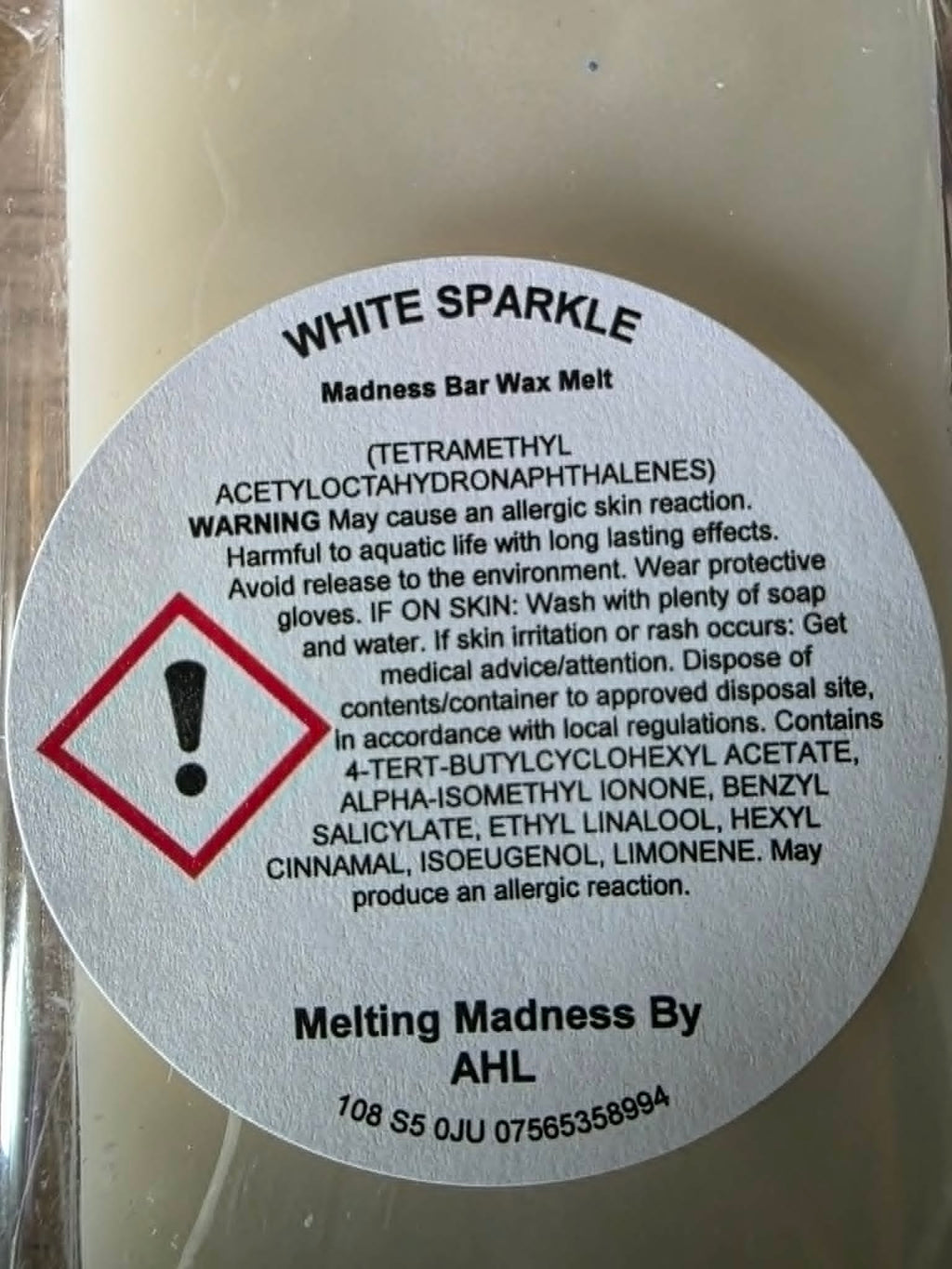 White Sparkle Madness Bar