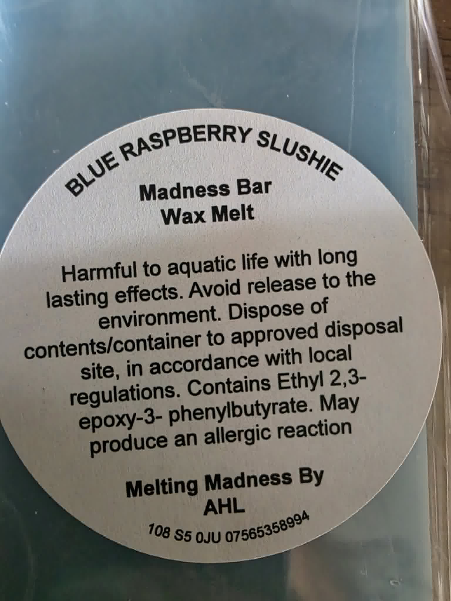 Blue Raspberry Slushie Madness Bar