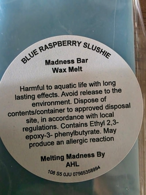 Blue Raspberry Slushie Madness Bar